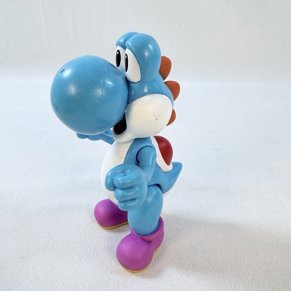 Jakks Pacific World of Nintendo 4.5" BLUE YOSHI Action Figure Super Mario - Picture 2 of 7